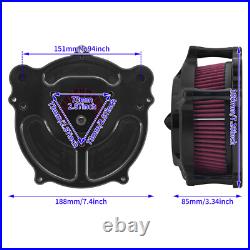 Matte Black Air Cleaner Filter Red Intake For Harley Street Road Glide 2008-2016 Matte Black Air Cleaner Filter Red Intake For Harley Street Road Glide 2008-2016