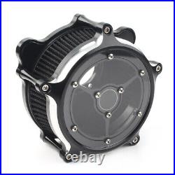Replacement Air Cleaner Filter For Harley Touring/Dyna/Softail/Sportster (1993-2019) - High Flow Round Tall (Blue)