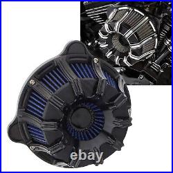 Motorcycle Air Cleaner Intake Filter Kit For Harley 91-20 XL SPORTSTER Blk Blue