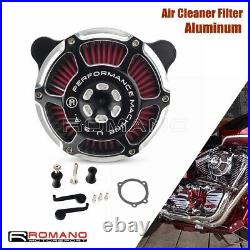 Motorcycle Air Cleaner Performance Filter Kit For Harley Dyna Softail Touring
