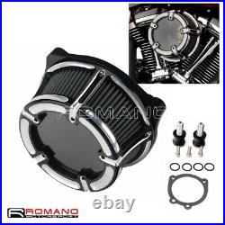 Motorcycle Air Filter Cleaner Intake System Kit For Harley Dyna Softail 00-17
