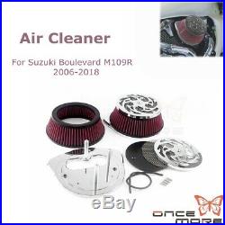 Motorcycle Big Air Cleaner Intake Filter Engine For Suzuki Boulevard M109R 06-18