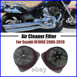 Motorcycle Big Twin Intake Filter Air Cleaner Kit For Suzuki M109R 06-19 Matal