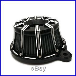 Motorcycle CNC Air Cleaner Intake Filter For Harley Softail Touring Dyna Black