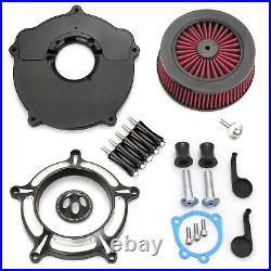 Motorcycle CNC Black Air Cleaner Intake Filter For Harley Sportster XL883 91-up