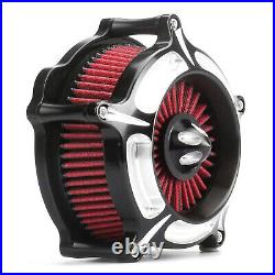 Motorcycle CNC Black Air Cleaner Intake Filter For Harley Sportster XL883 91-up