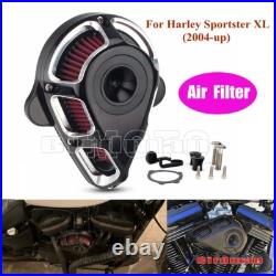 Motorcycle Contrast Jet Stage Air Cleaner For Harley Sportster XL 883 1200 04-21