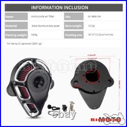 Motorcycle Contrast Jet Stage Air Cleaner For Harley Sportster XL 883 1200 04-21