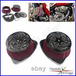 Motorcycle Dual Air Cleaner Intaked Filter Kit For Suzuki Boulevard M109R BOSS
