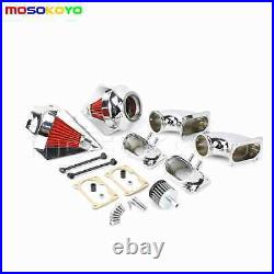 Motorcycle Dual Spike Air Cleaner Filter For Suzuki Boulevard M109R 06-12 Chrome