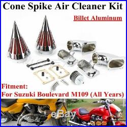 Motorcycle Dual Spike Air Cleaner Intake Filter Kits For Suzuki Boulevard M109