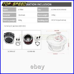 Motorcycle Exposed Filter Air Cleaner Kit For Harley-Davidson Sportster XL 04-21