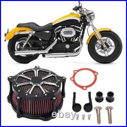 Motorcycle High Flow Air Intake Filter Air Cleaner With Cover For XL1200C 1200