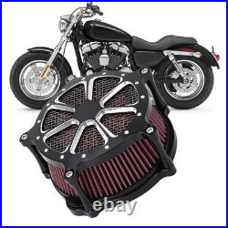 Motorcycle High Flow Air Intake Filter Air Cleaner With Cover For XL1200C 1200