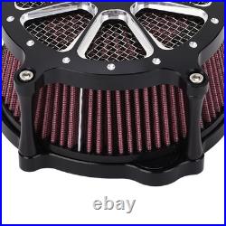 Motorcycle High Flow Air Intake Filter Air Cleaner With Cover For XL1200C 1200