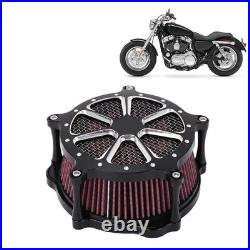 Motorcycle High Flow Air Intake Filter Air Cleaner With Cover For XL1200C 1200