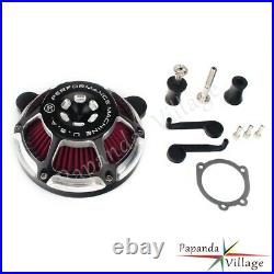 Motorcycle Intake Air Cleaner Red Filter Kit For Harley Touring Road King 00-07