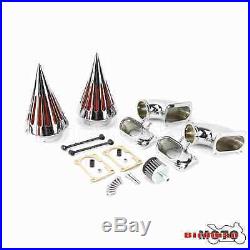 Motorcycle Spike Air Cleaner Intake Filter Kits For Suzuki Boulevard M109 Chrome