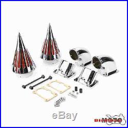 Motorcycle Spike Air Cleaner Intake Filter Kits For Suzuki Boulevard M109 Chrome