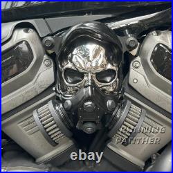 New Aluminum Skull Air Cleaner Filter Intake Kit For M8 Cruiser Models 2018-2024