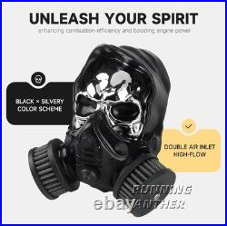 New Aluminum Skull Air Cleaner Filter Intake Kit For M8 Cruiser Models 2018-2024
