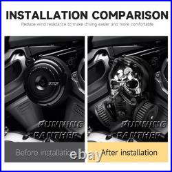 New Aluminum Skull Air Cleaner Filter Intake Kit For M8 Cruiser Models 2018-2024