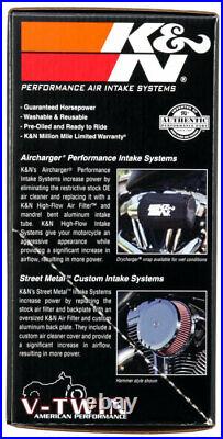RK-3947B K&N Intake System-Harley Davidson STREET METAL INTAKE FLARE BLACK