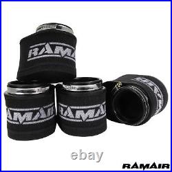 Ramair Performance Foam Motorbike 4 x 55mm ID Universal Oval Pod Air Filter Kit