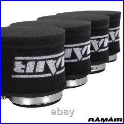Ramair Performance Foam Motorbike 4 x 55mm ID Universal Oval Pod Air Filter Kit
