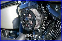 Ricks Harley Softail (103Cui) ab 2016 Rodder Luftfilter Billet-Alu schwarz