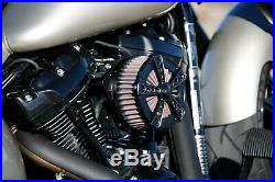 Ricks Harley Softail (110Cui) ab 2016 Rodder Luftfilter Billet-Alu schwarz