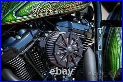 Ricks Motorcycles Harley Davidson Luftfilter Design SPOKE BLACK M8 107 Softail