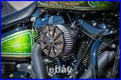 Ricks Motorcycles Harley Davidson Luftfilter Design SPOKE BLACK M8 107 Softail