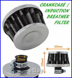 Rover Oil Mini Breather Air Filter Fuel Crankcase Engine Car Bike Carbon