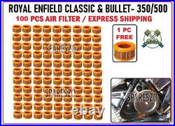 Royal Enfield Classic 350/500 & Bullet 350/500 100 Pcs Air Filter + 1 Pc Free