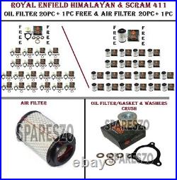 Royal Enfield Himalayan & Scram 411'oil Filter 20pc + 1 & Air Filter 20pc + 1