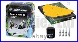 Service Kit Filters Plugs Silkolene Super 4 Oil for Kawasaki ZX9R C1-C2 98-99
