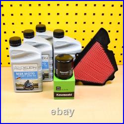 Service Set Original Oil Filter Air Filter MSK 10W40 For Kawasaki Z 1000 / SX Service Set Original Oil Filter Air Filter MSK 10W40 For Kawasaki Z 1000 / SX