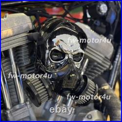 Skull High-Flow Air Cleaner Intake Filter Kit For Sportster XL1200 XL883 2004-22