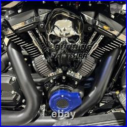 Skull High-Flow Air Filter Cleaner For Harley 117/121 Touring Cruiser Models 25