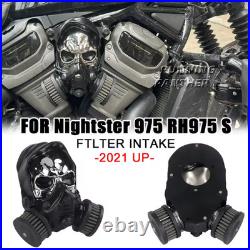 Skull High-Flow Air Filter Cleaner For Harley Nightster 975 RH975 S 2022-2025