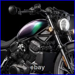 Skull High-Flow Air Filter Cleaner Kit For Harley Road King Street Glide Softail