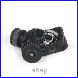 Skull High-Flow Air Filter Cleaner Kit For Harley Road King Street Glide Softail