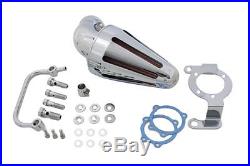 Spike Air Cleaner Breather Chrome, for Harley Davidson motorcycles, by V-Twin