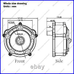 Spike Ops Black Air Breather Filter For Harley Forty Eight XL1200X Dark 10-14