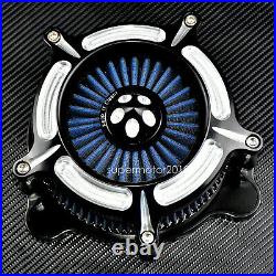 Stage One Air Cleaner Blue Intake Filter Fit For Harley Dyna 00-17 Softail 00-15