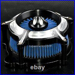 Stage One Air Cleaner Blue Intake Filter Fit For Harley Dyna 00-17 Softail 00-15