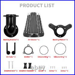 Sucker CNC Air Filter Cleaner Gray Intake For Harley Touring 08-16 Softail 16-17