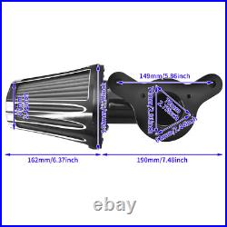 Sucker CNC Air Filter Cleaner Gray Intake For Harley Touring 08-16 Softail 16-17