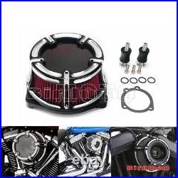 Turbine Motorcycle Air Cleaner Intake Filter For Harley Dyna Super Glide 00-17